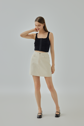 Briella Ruched Mesh Corset Crop Top